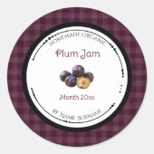 Zelfgemaakte Pruimenjam Label Sticker (Voorkant)