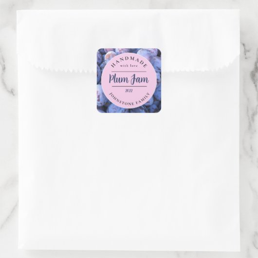 Zelfgemaakte pruimenjam Stickers (Tas)