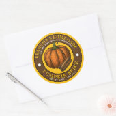 Zelfgemaakte Pumpkin Spice Sjabloon Ronde Sticker (Envelop)