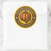 Zelfgemaakte Pumpkin Spice Sjabloon Ronde Sticker (Tas)