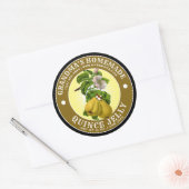 Zelfgemaakte Quince Jelly Sjabloon Ronde Sticker (Envelop)