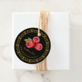 Zelfgemaakte Raspberry Jam Hang Label l Zwart (In situ)