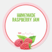 Zelfgemaakte Raspberry Jam Inblikken Sticker (Voorkant)