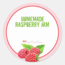 Zelfgemaakte Raspberry Jam Inblikken Sticker