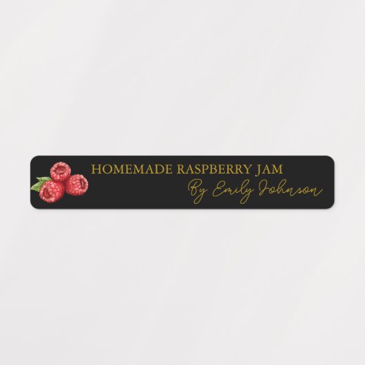 Zelfgemaakte Raspberry Jam Thin Label (Design 1)