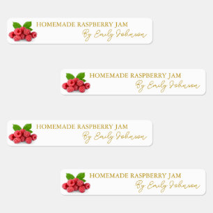 Zelfgemaakte Raspberry Jam Thin Label