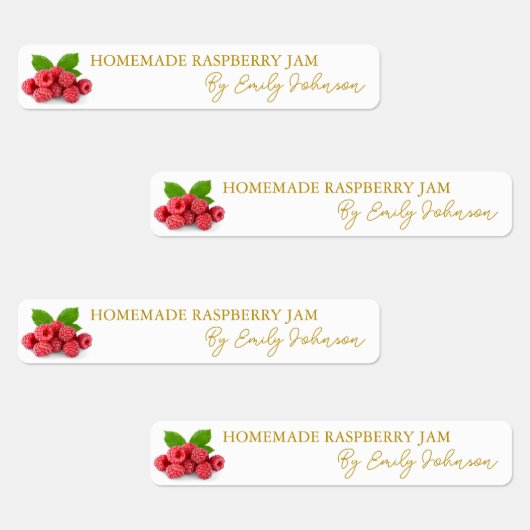 Zelfgemaakte Raspberry Jam Thin Label (Groep)