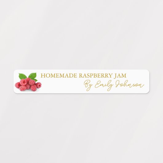 Zelfgemaakte Raspberry Jam Thin Label (Design 2)