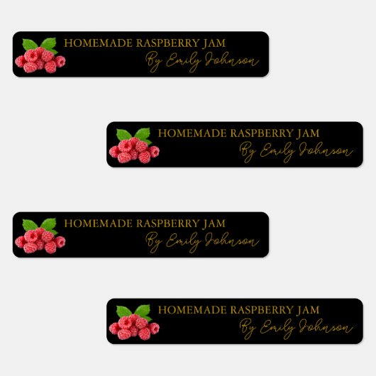 Zelfgemaakte Raspberry Jam Thin Label (Groep)