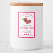 Zelfgemaakte Raspberry Likeur Bottle Label | Voedselcontainer Etiket (Voorkant)