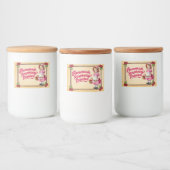 Zelfgemaakte Raspberry Preserve -  Voedselcontainer Etiket (Flessen)