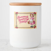 Zelfgemaakte Raspberry Preserve -  Voedselcontainer Etiket (Voorkant)