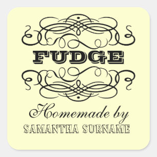 Zelfgemaakte recept jam jar stickers