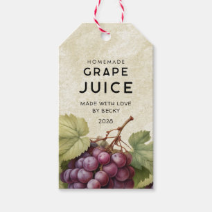 zelfgemaakte rode druiven sap pantry labels cadeaulabel