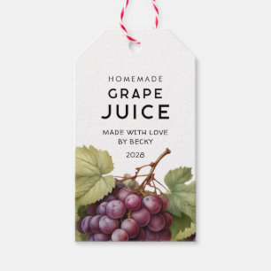 Zelfgemaakte rode druiven sap voorraadkast labels cadeaulabel
