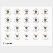 Zelfgemaakte rode druivenjam inmaaklabel ronde sticker (Vel)