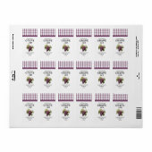 Zelfgemaakte rode druivenjam preserve label (Full Sheet)