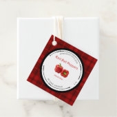 Zelfgemaakte Rode Paprika Label Hang Tag (In situ)