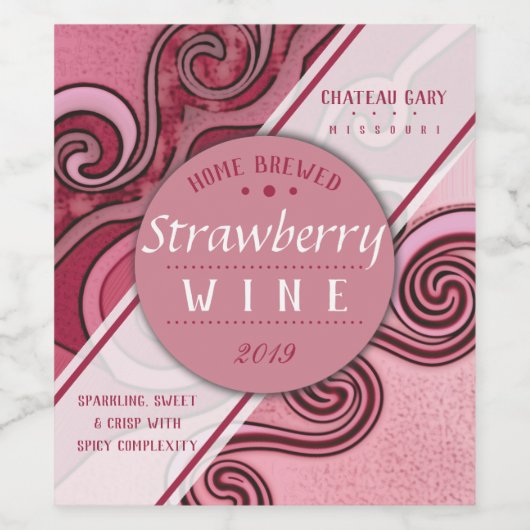 Zelfgemaakte rode wijn hartelijk gepersonaliseerd wijn etiket (Enkel label)