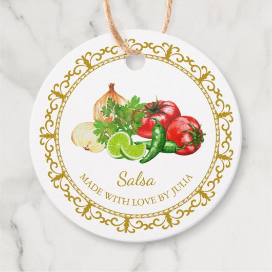 zelfgemaakte Salsa Hang Label (Voorkant)