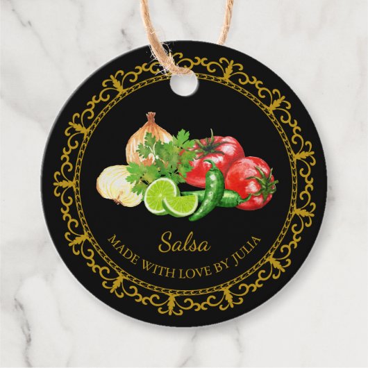  zelfgemaakte Salsa Hang Label (Voorkant)