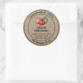 Zelfgemaakte Salsa Jar Label Kraft Papier Stijl (Tas)