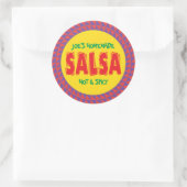 Zelfgemaakte Salsa kleurrijke inblikpot label (Tas)