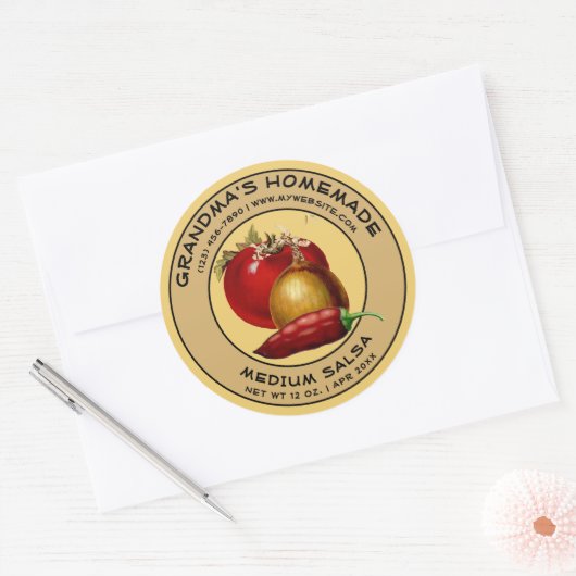  Zelfgemaakte Salsa Label Sjabloon (Envelop)