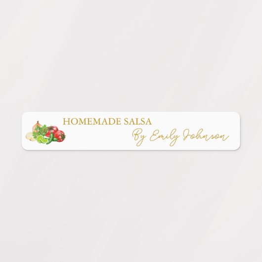Zelfgemaakte Salsa Thin Label (Design 1)