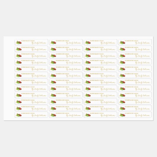 Zelfgemaakte Salsa Thin Label (Vel)