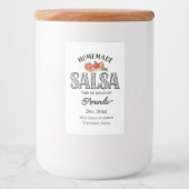 Zelfgemaakte Salsa Uit de Keuken van Naam   Voedselcontainer Etiket (Voorkant)