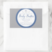 Zelfgemaakte schoonheidsingrediënten zilver grijs  rechthoekige sticker (Tas)