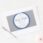 Zelfgemaakte schoonheidsingrediënten zilver grijs  rechthoekige sticker (Envelop)