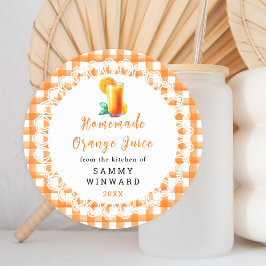 Zelfgemaakte Sinaasappel Juice Drink Label