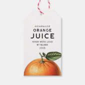 Zelfgemaakte sinaasappel juice pantry labels cadeaulabel (Voorkant)