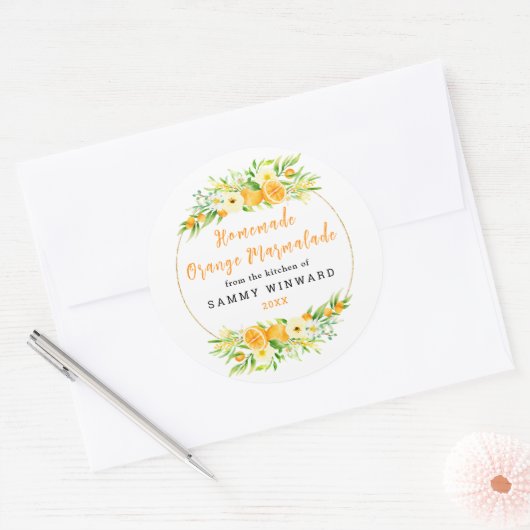 Zelfgemaakte Sinaasappel Marmelade Etiket (Envelop)