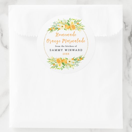Zelfgemaakte Sinaasappel Marmelade Etiket (Tas)