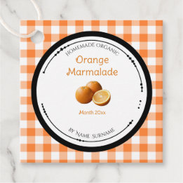Zelfgemaakte Sinaasappel Marmelade Etiket Met Ingr