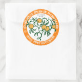 Zelfgemaakte Sinaasappel Marmelade Jam | Pot Voeds Ronde Sticker (Tas)