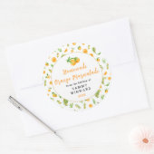 Zelfgemaakte Sinaasappel Marmelade Potlabel Ronde Sticker (Envelop)