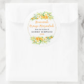 Zelfgemaakte Sinaasappel Marmelade Potlabel Ronde Sticker (Tas)