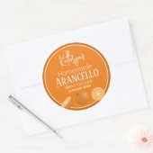 Zelfgemaakte Sinaaslikeur/Etiket voor Eten/ Produc Ronde Sticker (Envelop)