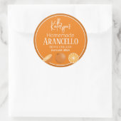 Zelfgemaakte Sinaaslikeur/Etiket voor Eten/ Produc Ronde Sticker (Tas)