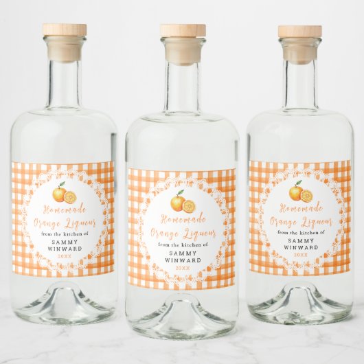 Zelfgemaakte Sinaaslikeur Fles Etiket (Flessen)