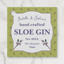 Zelfgemaakte Sloe Gin-label Bedankjes Labels