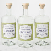Zelfgemaakte Sloe Gin label Likeurfles Etiket (Flessen)