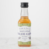 Zelfgemaakte Sloe Gin label Likeurfles Etiket (Voorkant)