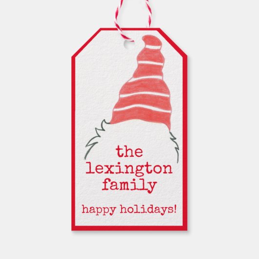 Zelfgemaakte snoepjes Hang Label Schattige Sinterk Cadeaulabel (Achterkant)