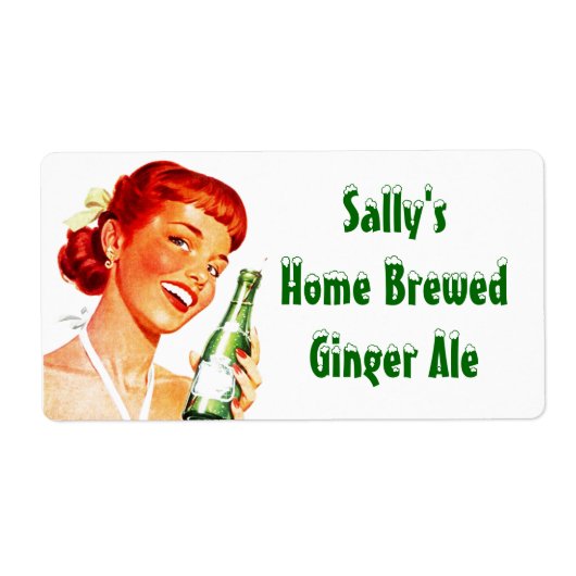 Zelfgemaakte Soda Labels Retro Pop Label (Voorkant)