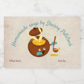 Zelfgemaakte soep pot home conserven label voedselcontainer etiket (Enkel label)